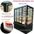 Japanese stype upright refrigerated cake display case for supermarket & store